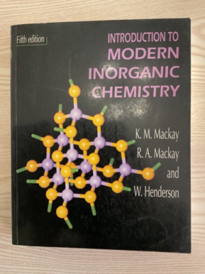 Introduction To Modern Inorganic Chemistry 5th Edition